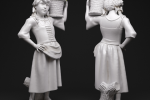 Статуя девочки садовая