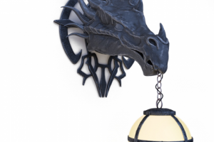 Светильник в форме головы Дракона