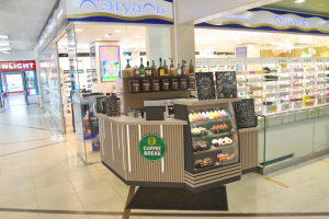 Визуализация и вписание в фото точки по продаже кофе