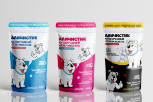 Дизайн упаковки кислородного отбеливателя Аличистик