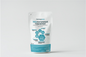 Дизайн дойпака с таблетками для посудомоечной машины