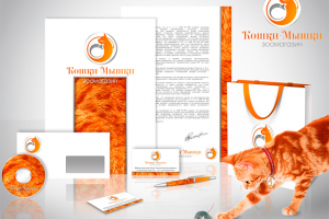 Фирменный стиль для зоомагазина "Кошки-Мышки"