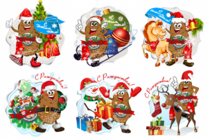 разработка и отрисовка персонажа картофельки