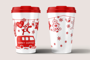 Разработка дизайна стакана для кофейни