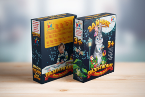 разработка упаковки под пазлы для детей