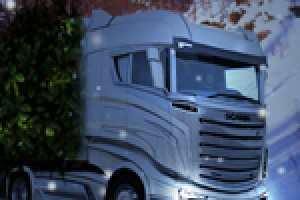 Новогодняя открытка для транспортной компании.