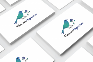 Разработка логотипа для домашней кондитерской "ПтичкаЧерничка"