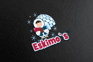разработка логотипа для киоска мороженого "Eskimo`s"