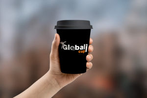 логотип для кофе на вынос "Global cup"