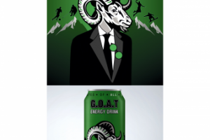 Разработка дизайн-макета для энергетика GOAT