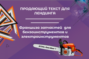 Текст для продажи франшизы (запчасти)