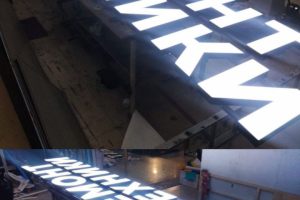 Вывеска для сервиса (в процессе монтажа)