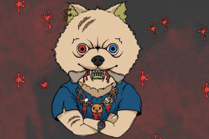 NFT собака - зомби