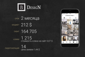 B-design дизайн интерьеров / target Instagram