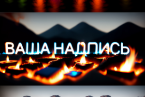 Надпись в любом стиле, (горящая, из золота, из песка или неона)