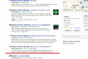 ТОП-5 по запросу "ремонт аптек" за 1 месяц