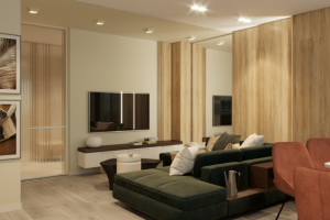 визуализация кухни-гостиной