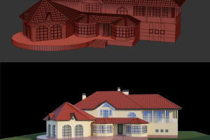 модель коттеджа