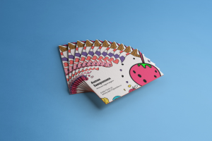 Визитка в с поп-стиле