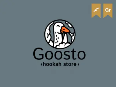 Разработка логотипа и айдентики для кальянной и интернет-магазина Goosto (Тель-Авив)