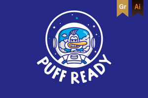 Логотип для магазина курительных смесей, вейпшоп - Puff Ready