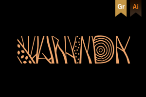 Логотип для магазина музыкальных инструментов Varanda (Самбы и Капоэйры)