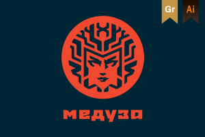 Логотип для игрового клуба - Медуза