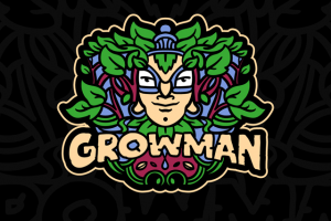 Логотип для магазина оборудования и удобрений для домашнего, прогрессивного растениеводства - Growman