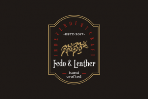 Логотип для бренда Fedo & Leather. Разработка эксклюзивных моделей кожаных изделий и подарочных вещей по индивидуальным замерам