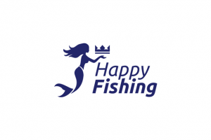 Логотип для турагенства Happy Fishing. Организация премиум туров на южное побережье (Сои, Адлер, Красная Поляна, Абхазия)