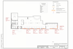 Схема расположения отопительных приборов в ресторане