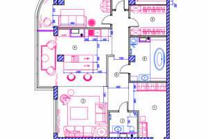 Планировочное решение интерьера квартиры в стиле неоклассика