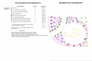 Цветник 4 эскизного ландшафтного проекта В
