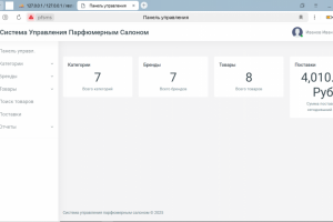 Система управления парфюм. салоном-курсовая