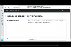 Простенький сайт "Антиплагиат"