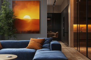 квартира в современном стиле с нотками мемфис