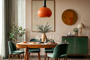 кухня столовая в стиле фьюжн