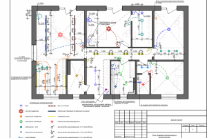 план привязки светильников и выключателей