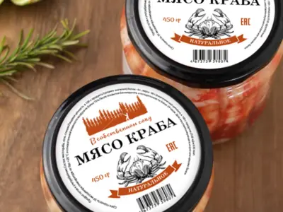 Мокап Мясо краба