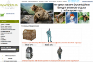Наполнение интернет-магазина "DynamicLife"