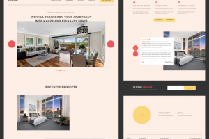 Дизайн сайта компании по оформлению интерьера