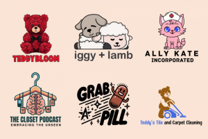 Разработка серии мультяшных логотипов