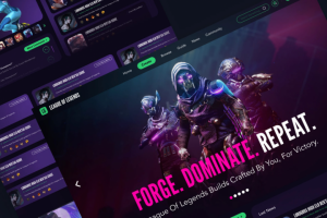 Разработка дизайна сайта для игровой платформы