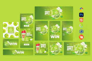 Разработка дизайна серии баннеров для спортивного питания