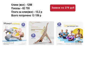 Реклама в ВКонтакте для студии растяжки "Импульс"