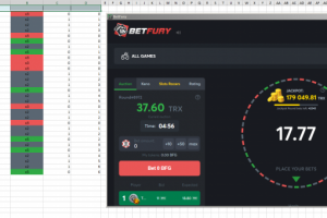 Пасер рулетки с BetFury.io в Excel