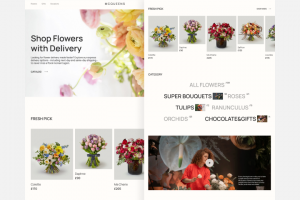 Дизайн главной страницы интернет-магазина цветов: премиальная флористика, удобный каталог и современная визуальная система