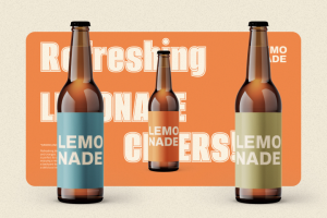 Промо-дизайн первого экрана для сайта продажи лимонада