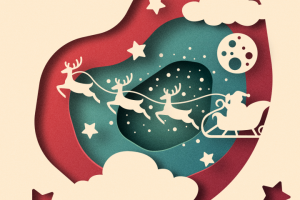 Новогодняя иллюстрация "Санта"