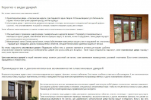 Сео-оптимизированная статья на тему пластиковых дверей